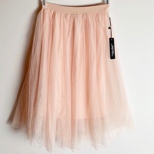 NWT Haute Monde Pink TULLE Skirt
